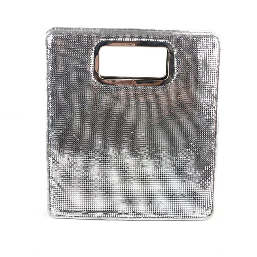 Pa-Tou-Tou No.14 Silver Clutch Purse Handbag Mesh